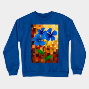 Blue Flowers Crewneck Sweatshirt